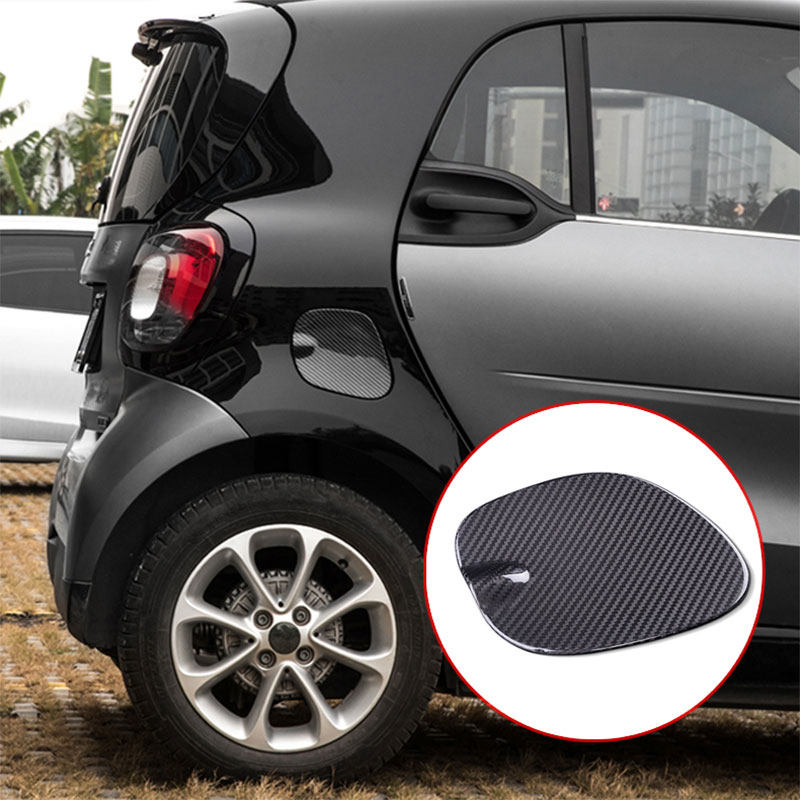 适用15-20新款奔驰smart真碳纤维油箱盖装饰贴453两门四门外饰贴