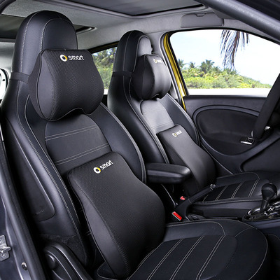 适用奔驰smart记忆棉透靠垫头枕