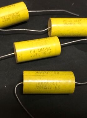 早期美国CDE 69-MMWA耦合电容 600V 0.33UF 铜脚