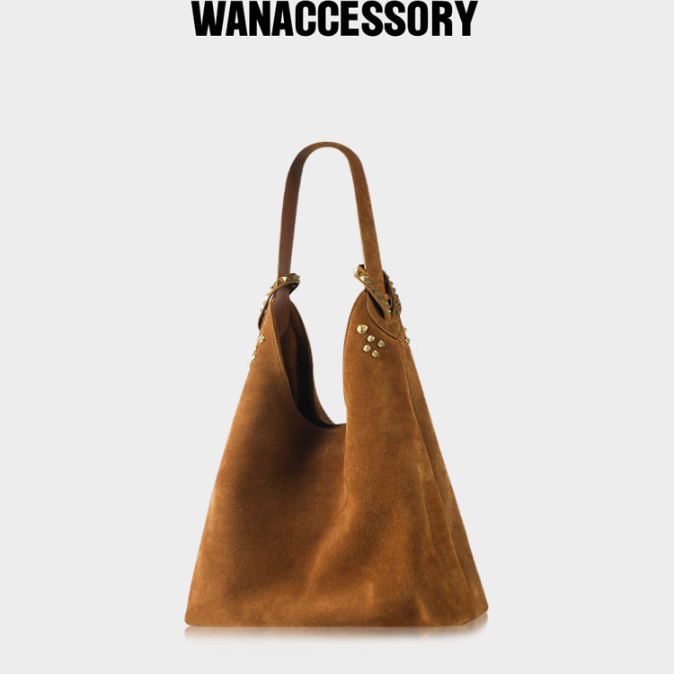 WANACCESSORY万蔻W SERIES系列头层牛皮Bushwick撞钉包单肩Hobo包,箱包皮具/热销女包/男包,通用款女包,淘宝优惠券,粉丝福利购,淘宝优惠卷