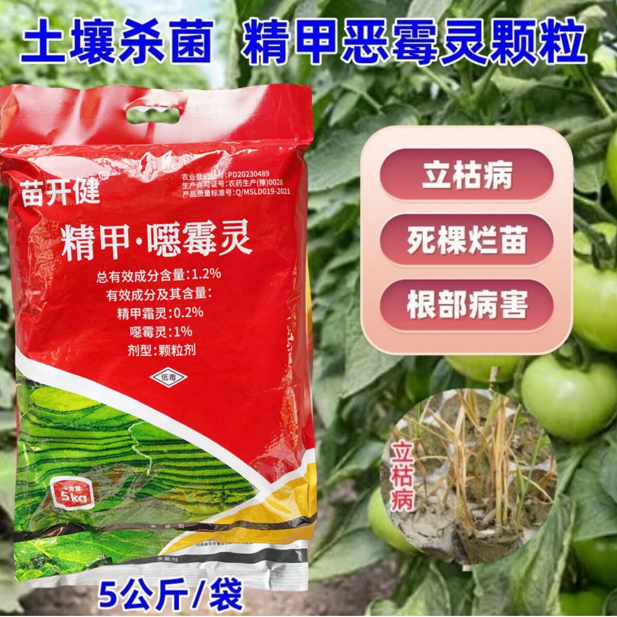 土壤杀菌颗粒剂精甲恶霉灵