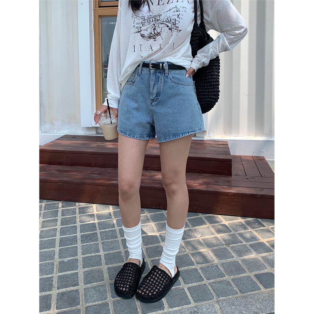 黄峥韩系休闲牛仔短裤女