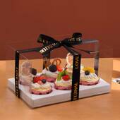 纸杯蛋糕盒子4粒6粒8粒10粒12粒杯子蛋糕包装 盒甜点盒点心盒