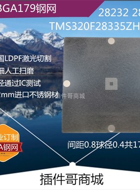 TMS320F28335ZHHA植锡钢网UBGA179球28232 28234植球钢片TI植珠网