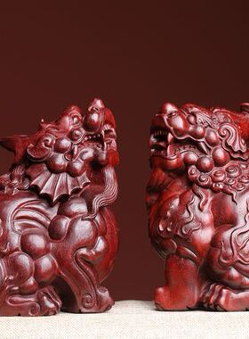 小叶紫檀复古木雕刻桌面