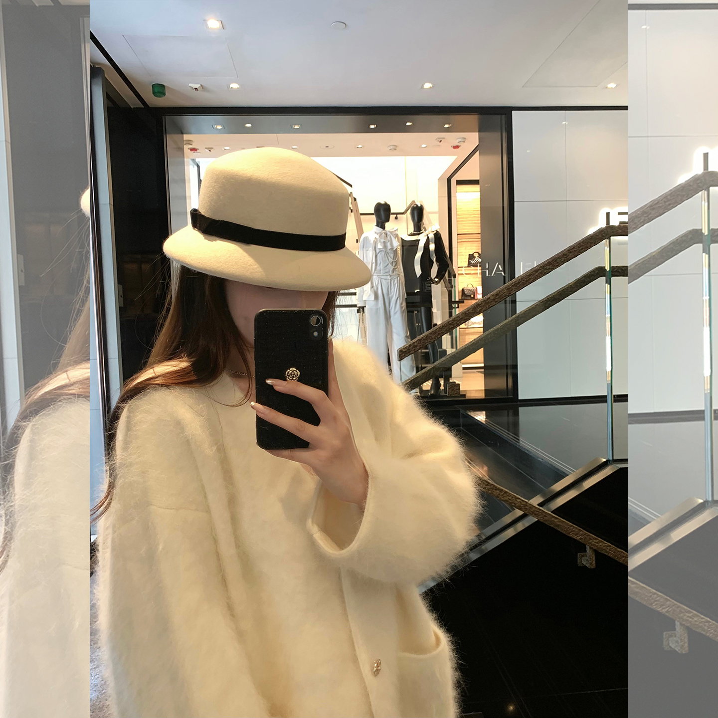 cchen陈陈-留洋大小姐 全羊毛法式小礼帽赫本风帽子小香风渔夫帽