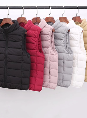 2025秋冬新款立领羽绒马甲女轻薄短款轻便小个子背心休闲外穿坎肩