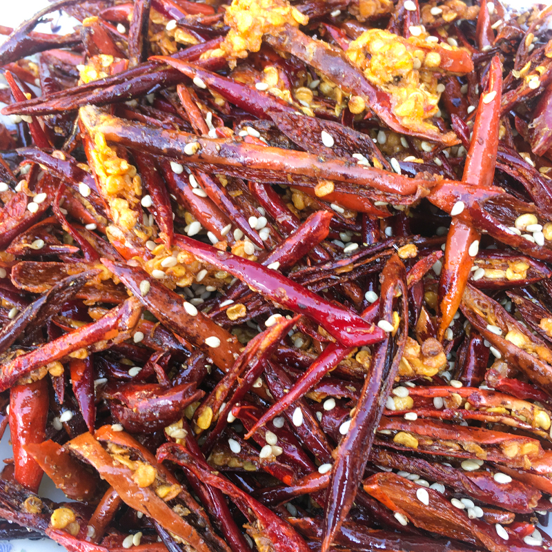 贵州特产香酥辣椒丝香脆辣麻辣小吃零食油炸干辣椒香辣脆即食