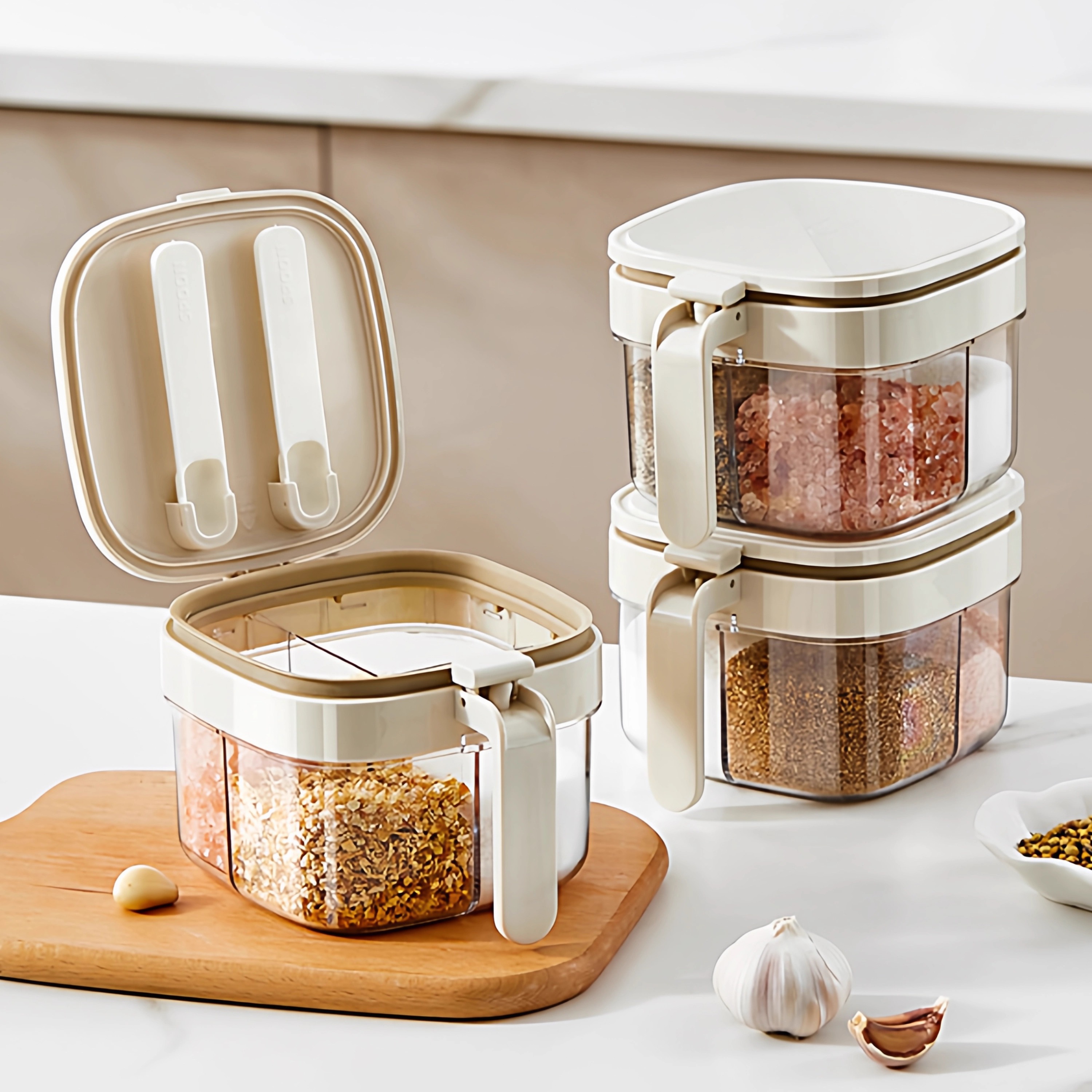 厨房收纳调味瓶多格一体调料盒