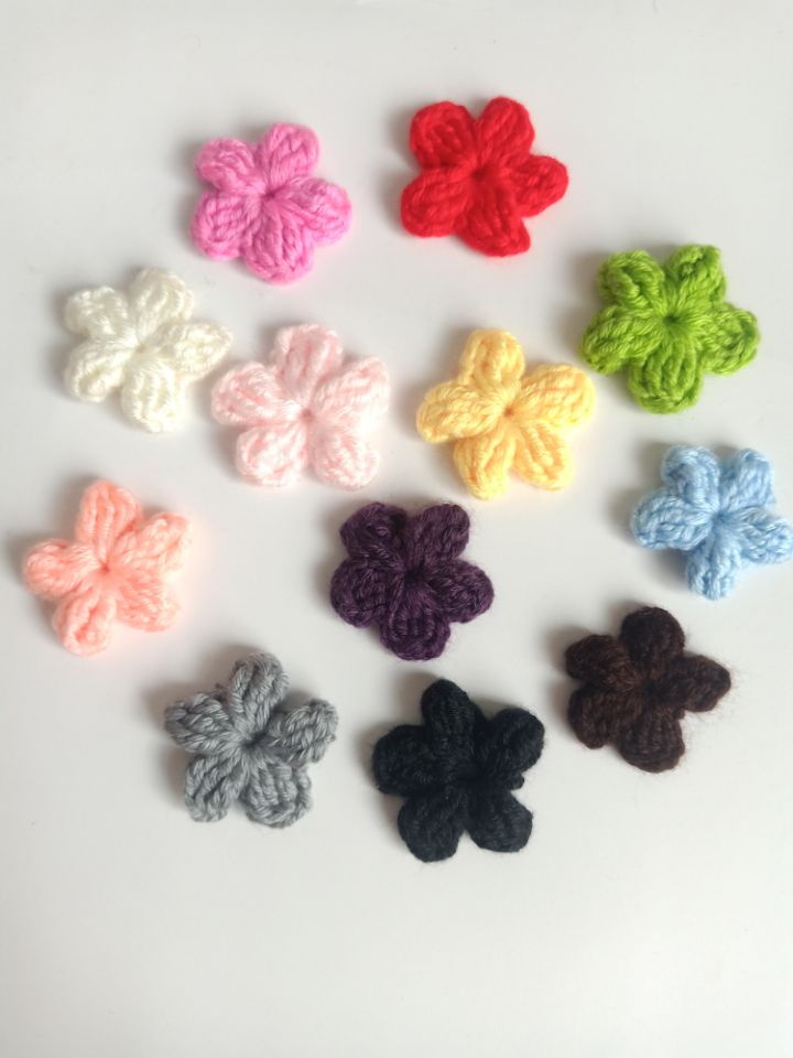 毛线花朵辅料手钩花毛衣装饰