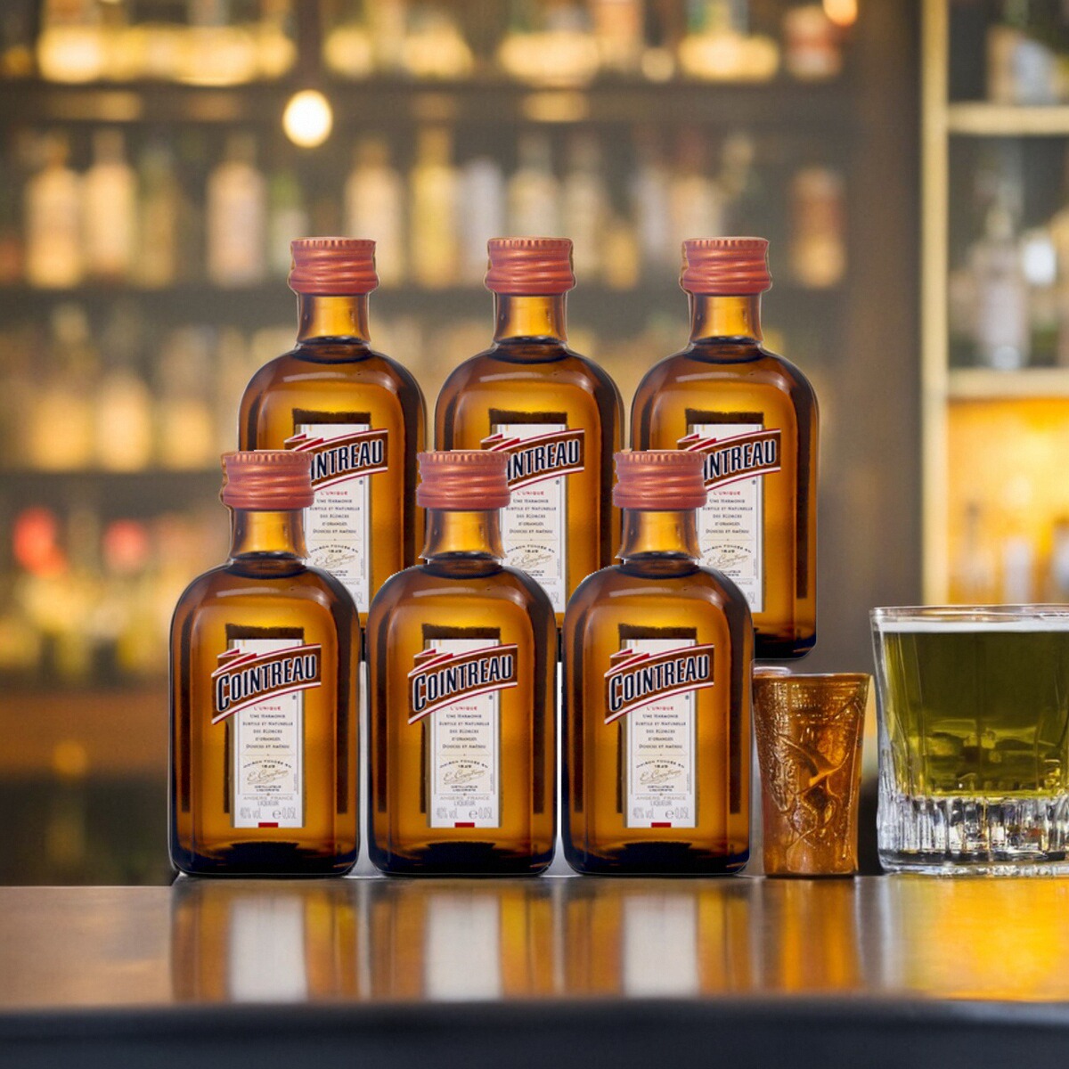 君度力娇酒50ml*6瓶香橙味甜酒利口酒调酒基酒烘焙法国进口洋酒