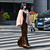 重磅进口丝绒垂感松紧腰大码 轻奢阔腿裤 阔版 2025秋冬新品 女裙裤