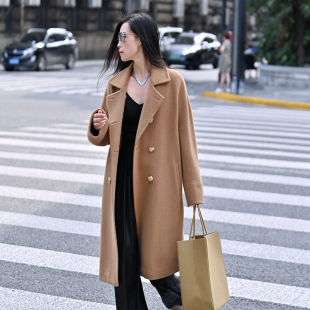 2026新款 苏力羊驼绒皮草感骆马绒宽松大衣阿尔巴卡毛呢女外套