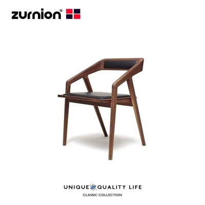 zurnion北欧实木设计师家具katakana chair高端售楼会所洽谈餐椅