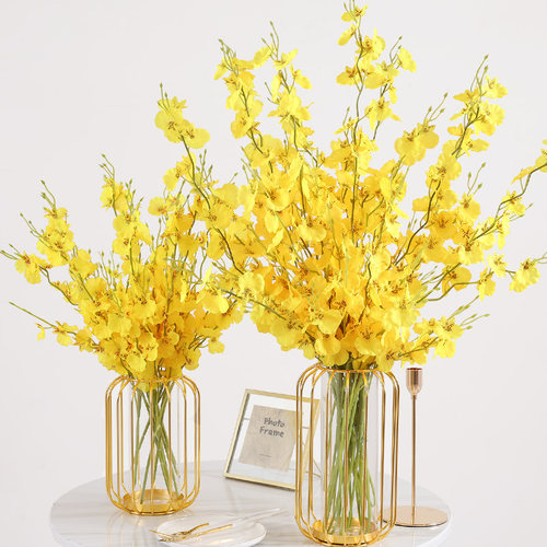 跳舞兰仿真花束田园摆件家居客厅