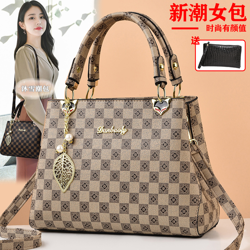 高级感手提包印花女包