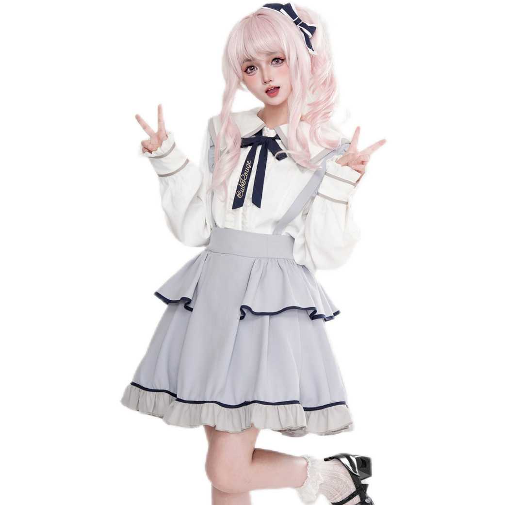 世界计划PJSK25时晓山瑞希cosplay动漫常服套装背带短裙俏皮假发