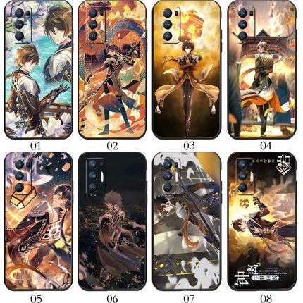 原神 钟离 适用 OPPO Reno4 Pro/6+/K/5 Z/A52/A32/A93/A55/A95/A93s/A11s/A56/A55s/K9/K7x/Find X3手机壳