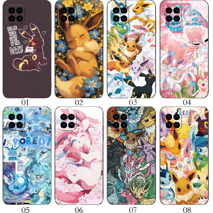宠物小精灵 伊布 适用 一加 10 Pro/5T/荣耀 Play5/Ace竞速版/X30i/畅玩20/30/畅享50Z/麦芒A20/10SE/手机壳