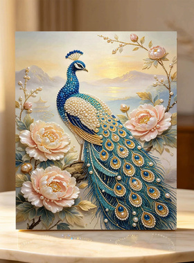 蓝雀富贵2026新款DIY珍珠画手工制作立体客厅钻石画高级装饰品