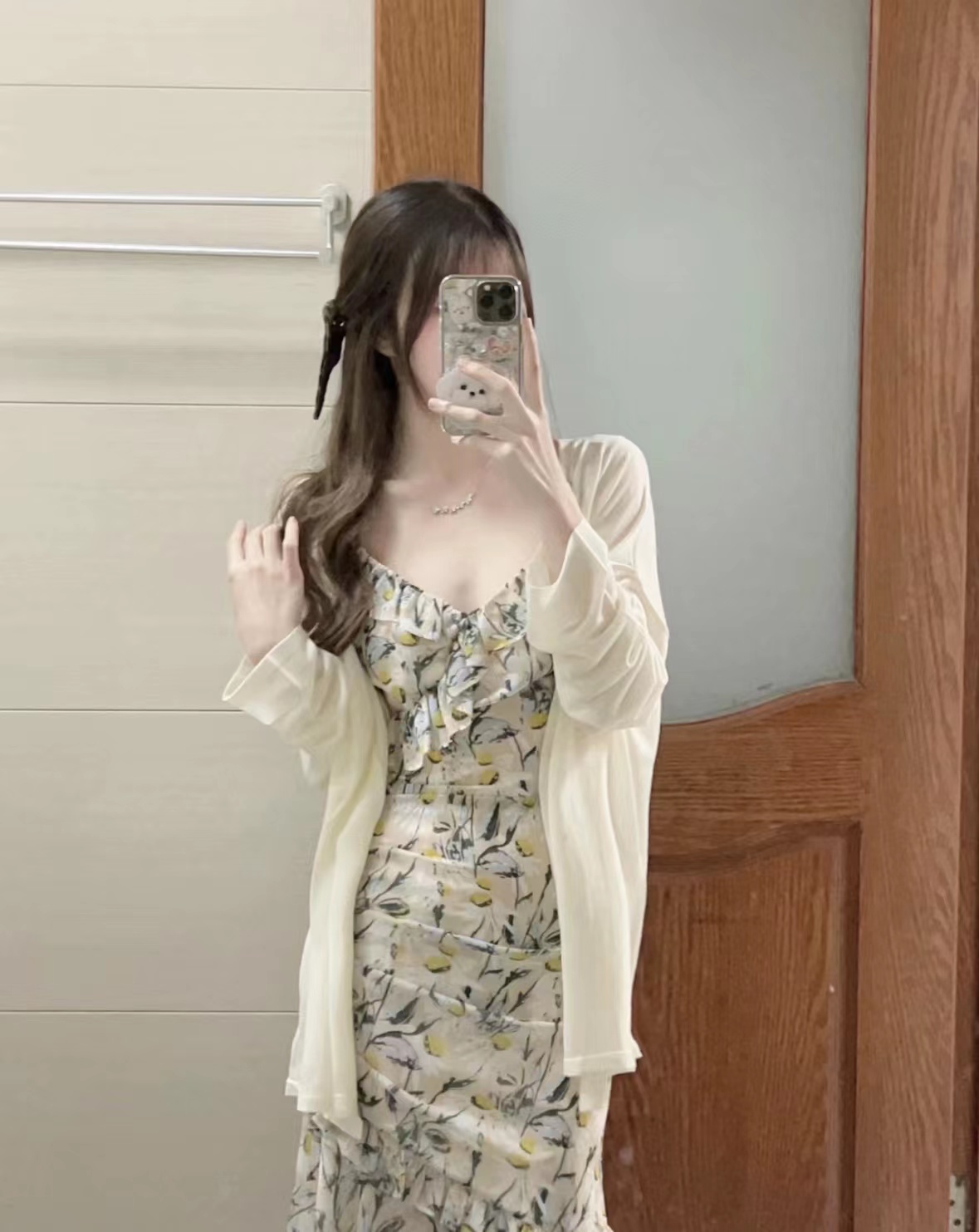 jill大姐姐家 mermaid 灵动感 喜欢吊带裙 雪纺印花连衣裙夏中长