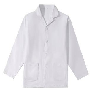 厨师服餐饮后厨学校食堂烘焙秋冬夏款 领 白大褂食品厂工作服女西装