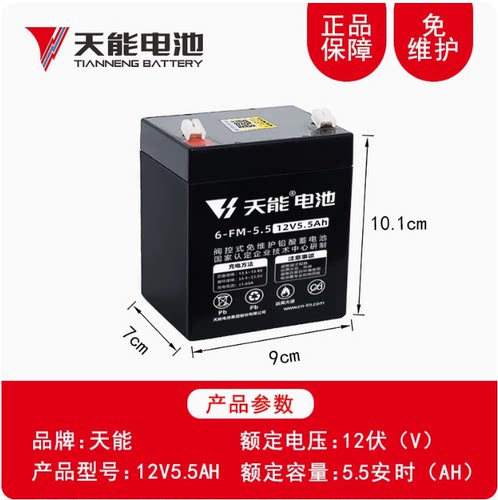 12v4.5天能电动转闸门备用电源