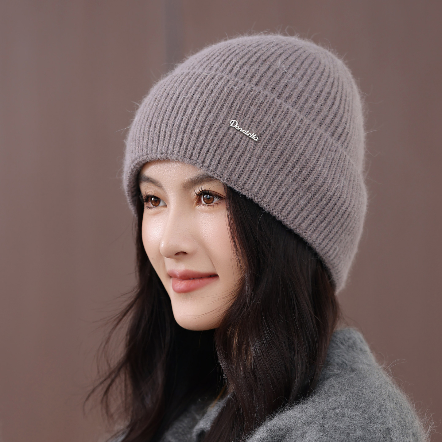 针织帽女秋冬季加绒加厚保暖