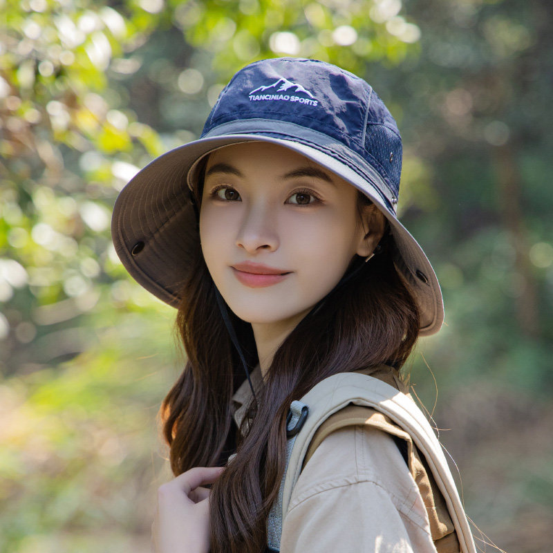 渔夫帽登山运动女夏天透气帽子