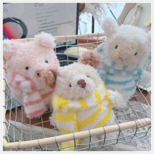 仅衣服】jellycat18cm厘米little卷毛小猪羊狗猫咪雪人毛衣围巾