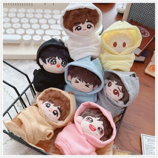 娃衣迷你衣服5cm娃衣娃帽5厘米7cm动物体海星体纯色卫衣帽衫黑白