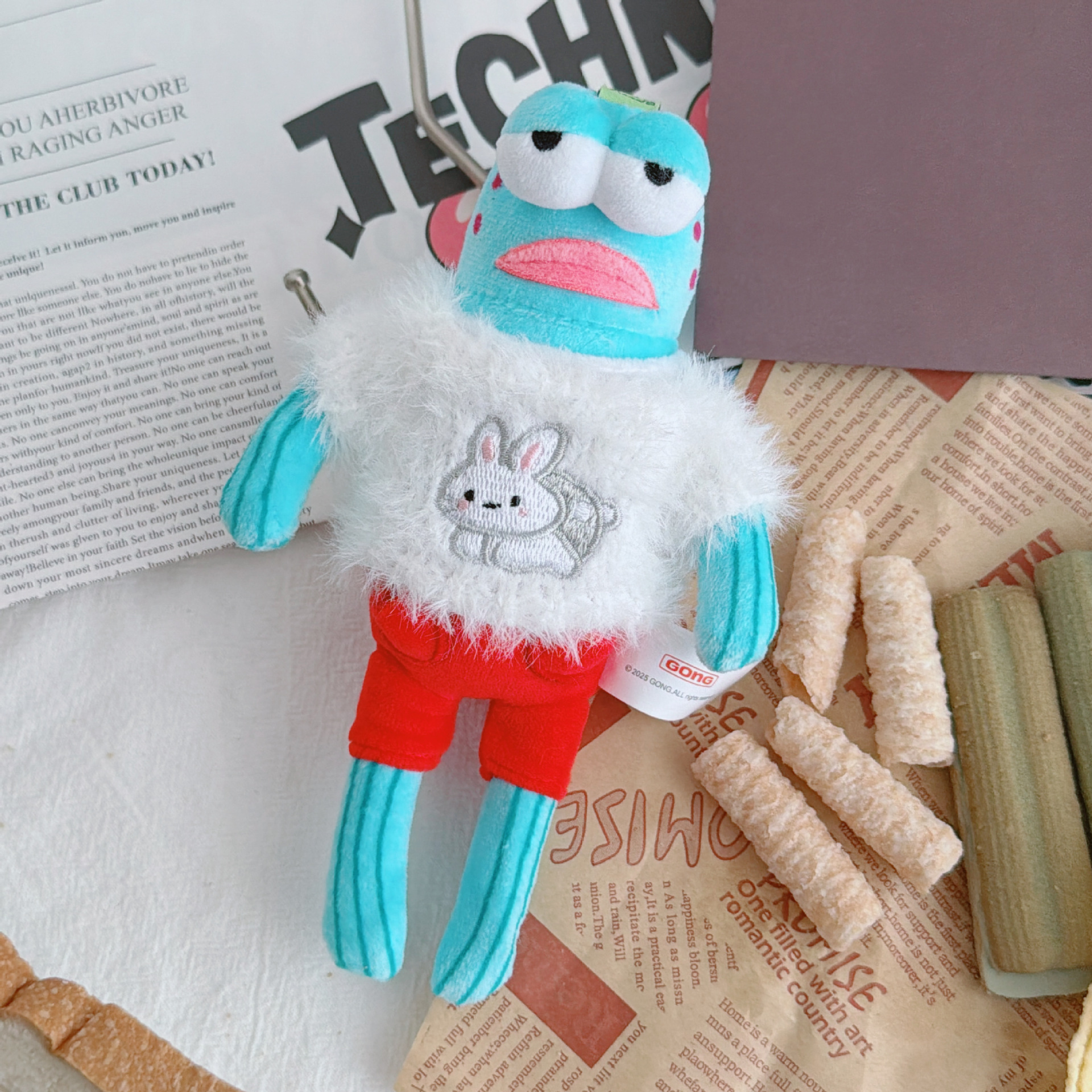 仅售衣服】比奇堡的居民娃衣服打工鱼娃衣白色毛衣酷酷鱼娃衣着替