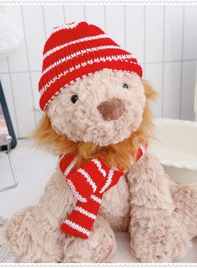【仅衣服】jellycat波浪毛狮子娃衣23cm小狮子毛绒玩具围巾帽子