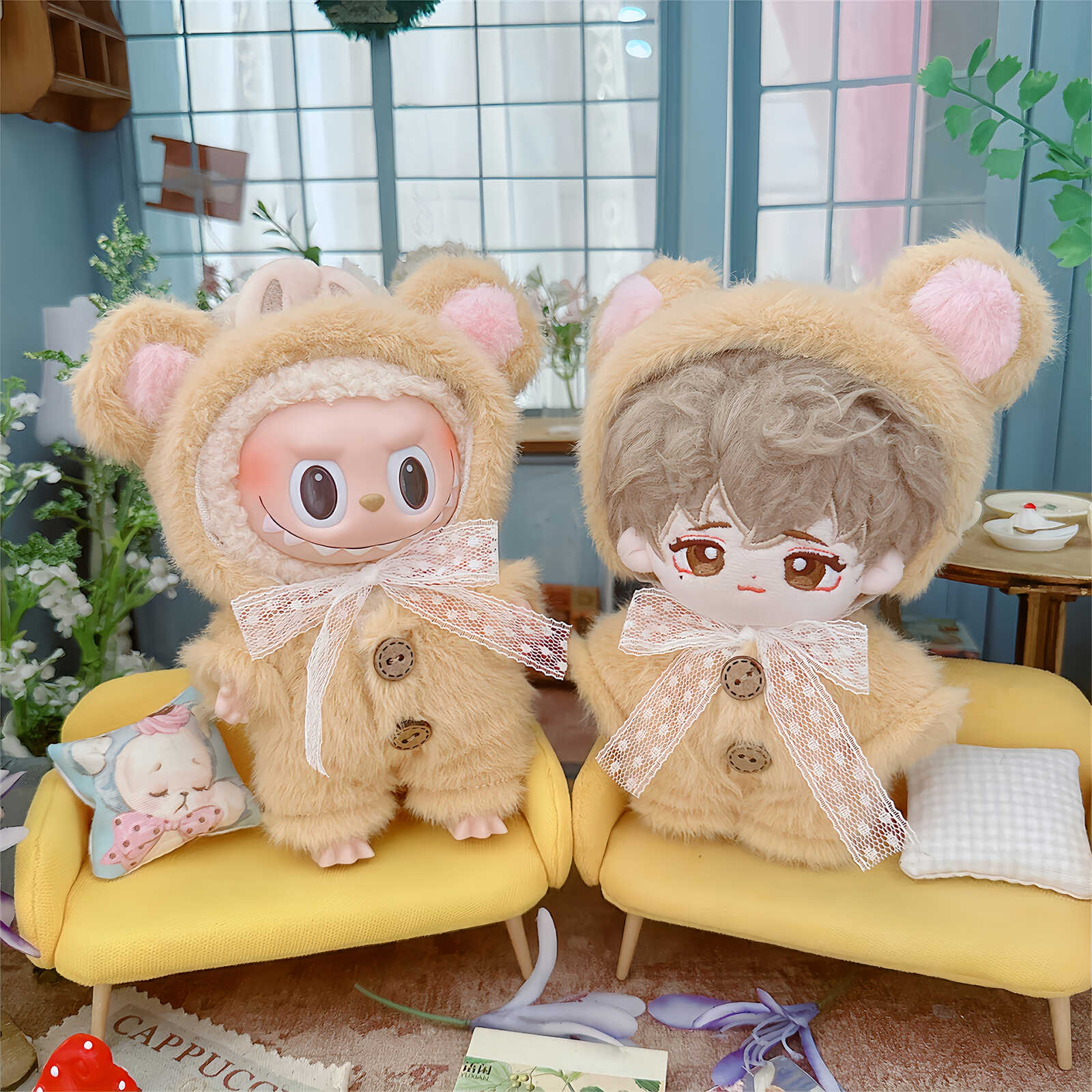 月亮公仔爬爬服娃衣10cm15厘米棉