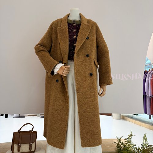 两件套老钱风双面羊毛大衣