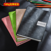 笔记本本子内页定制可印logo封面高端工作办公商务记事本高颜值日记本会议硬壳皮面刻字100g道林纸记录本定做