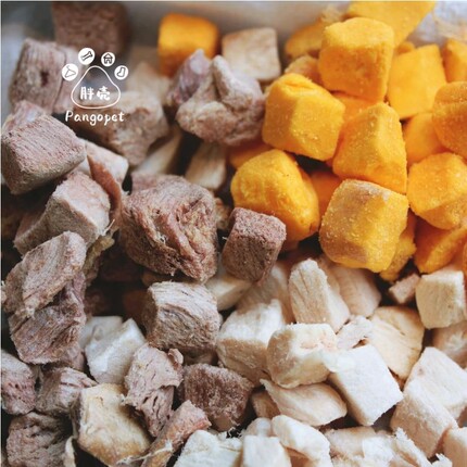胖壳宠物混合冻干全家桶鸡鸭肉蛋黄增肥发腮猫狗貂肉干肉粒零食