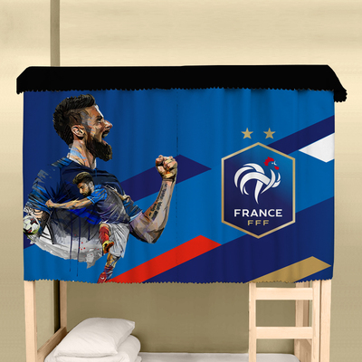 床帘足球世界杯法国队姆巴佩格列兹曼吉鲁学生宿舍寝室上下铺遮光