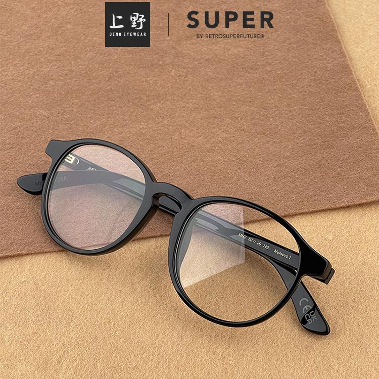 上野眼镜RSF意大利SUPER板材圆框光学镜NUMERO 01可配近视镜架男