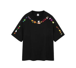 男女同款 T恤 重磅纯棉趣味卡通小新印花圆领短袖 WORK蜡笔小新