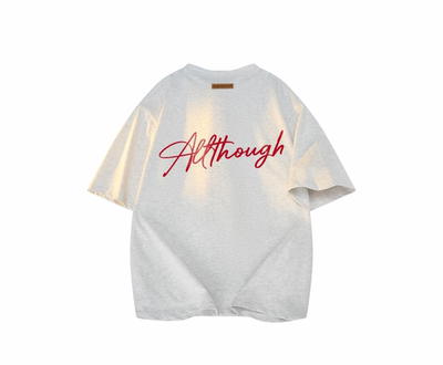 罗宾H 美式复古品牌Logo字母印花短袖T恤 男女同款