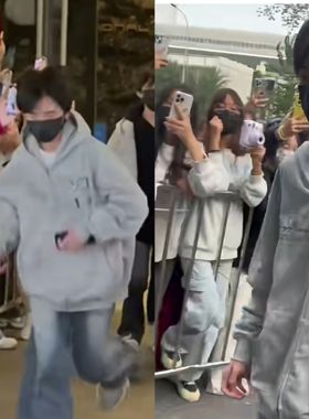 左奇函/侯明昊同款/藤曼花卉刺绣拉链开衫外套连帽卫衣男女同款
