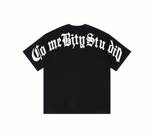 BJTY 简约字母印花Logo宽松氛围感休头圆领短袖T恤 男女同款