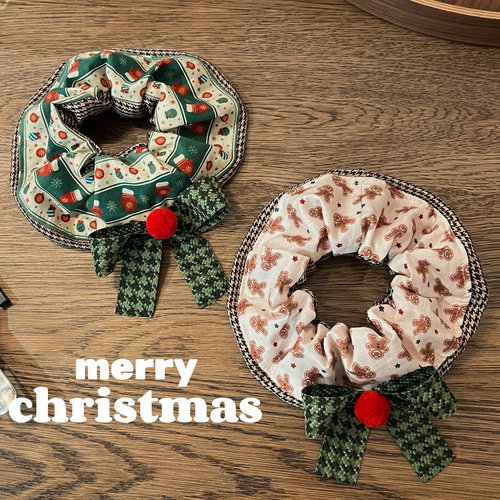 圣诞专属宠物围脖布偶约克夏圣诞节日围巾猫咪狗狗口水巾卡通围嘴