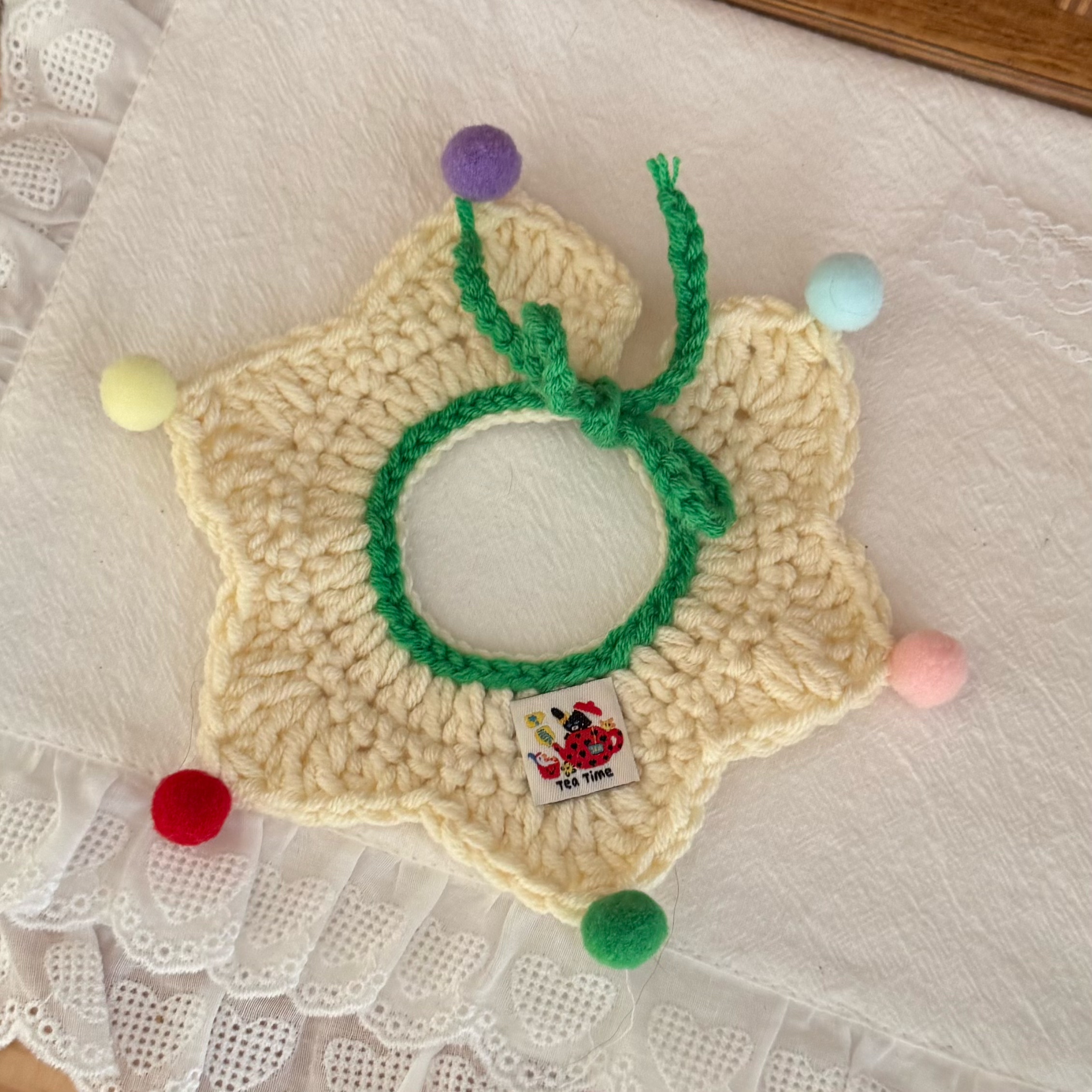 春季缤纷彩虹宠物围兜布偶比熊口水巾猫咪狗可爱三角围兜拍照饰品