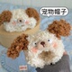 呆萌小狗宠物秋冬帽子布偶比熊德文搞笑保暖帽子猫狗外出拍照头套