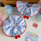 樱桃味 夏天宠物围巾布偶德文约克夏口水巾猫狗防脏围兜出游脖套