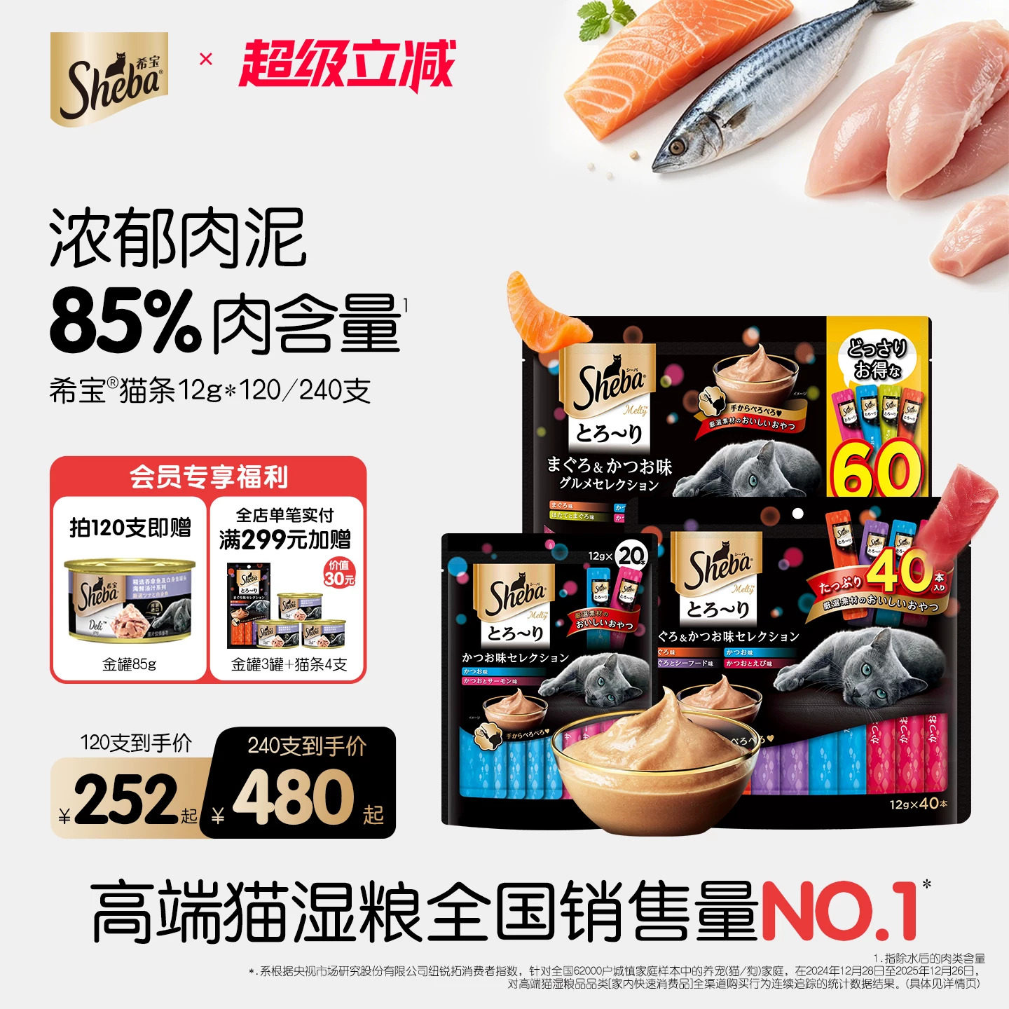 希宝进口补水猫条*120支老客囤货图片