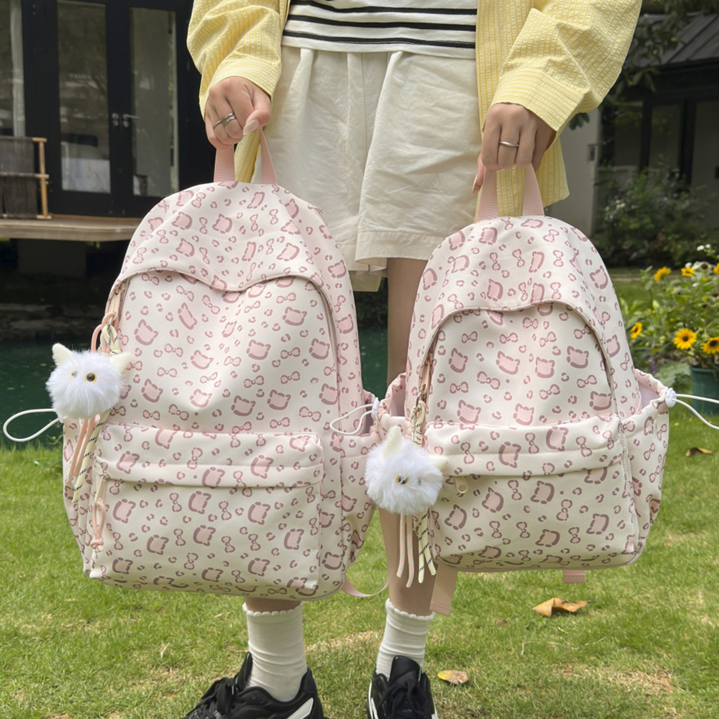 儿童背包女孩外出旅游轻便研学春游双肩包初中生书包女生小学生图片