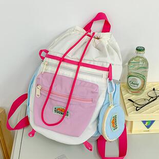 儿童背包小学生户外羽毛球抽绳双肩包旅游轻便2025新款大学生书包
